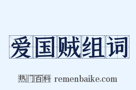爱国贼组词是什么意思的图片